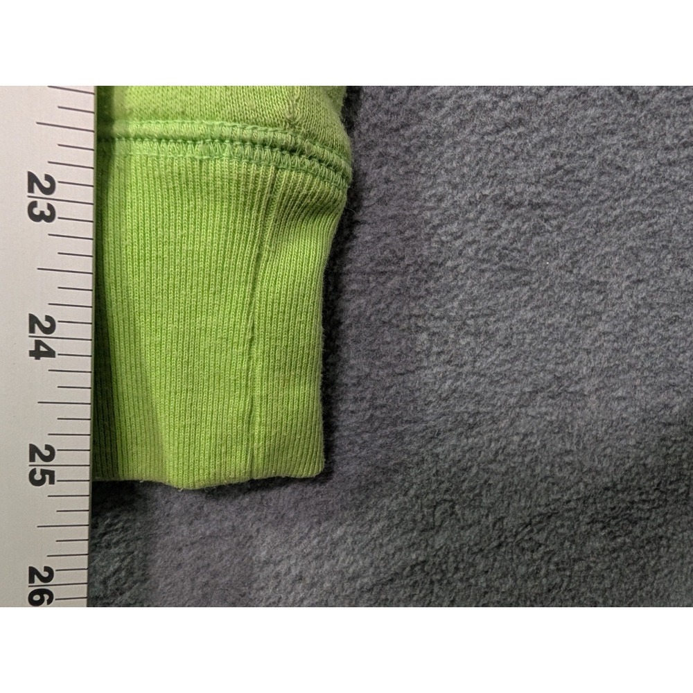 PINK Victoria's Secret Hoodie S Neon Green Sherpa Lined Sequin Logo Zip - Picture 10 of 13